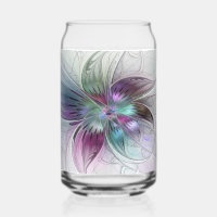 Colourful Abstract Flower Modern Floral Fractal Ar
