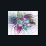 Colourful Abstract Flower Modern Floral Fractal Ar Canvas Print<br><div class="desc">A colourful blossom. You can see it from above and recognise its beauty.
Design for your canvas print and more.</div>
