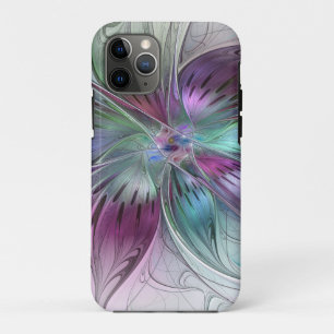 Colourful Abstract Flower Modern Floral Fractal Ar iPhone 11 Pro Case