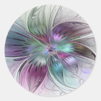Colourful Abstract Flower Modern Floral Fractal Ar