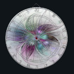 Colourful Abstract Flower Modern Floral Fractal Ar Dartboard<br><div class="desc">A colourful blossom. You can see it from above and recognise its beauty.
Design for your dartboard and more.</div>