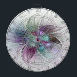 Colourful Abstract Flower Modern Floral Fractal Ar Dartboard<br><div class="desc">A colourful blossom. You can see it from above and recognise its beauty.
Design for your dartboard and more.</div>