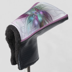 Colourful Abstract Flower Modern Floral Fractal Ar Golf Head Cover