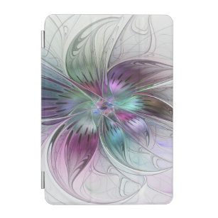 Colourful Abstract Flower Modern Floral Fractal Ar iPad Mini Cover