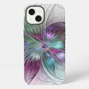 Colourful Abstract Flower Modern Floral Fractal Ar iPhone 13 Case