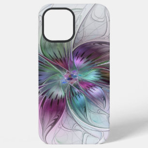 Colourful Abstract Flower Modern Floral Fractal Ar iPhone 12 Pro Max Case