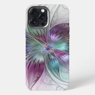 Colourful Abstract Flower Modern Floral Fractal Ar iPhone 13 Pro Max Case