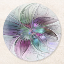 Colourful Abstract Flower Modern Floral Fractal Ar