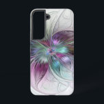 Colourful Abstract Flower Modern Floral Fractal Ar Samsung Galaxy Case<br><div class="desc">A colourful blossom,  unusual and elegant. 
Design for your Samsung Galaxy S22 case and more.</div>