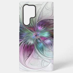 Colourful Abstract Flower Modern Floral Fractal Ar Samsung Galaxy Case
