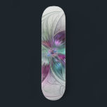 Colourful Abstract Flower Modern Floral Fractal Ar Skateboard<br><div class="desc">A colourful blossom. You can see it from above and recognise its beauty.
Design for your skateboard and more.</div>