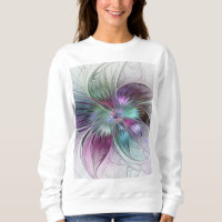 Colourful Abstract Flower Modern Floral Fractal Ar