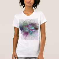 Colourful Abstract Flower Modern Floral Fractal Ar