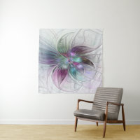 Colourful Abstract Flower Modern Floral Fractal Ar