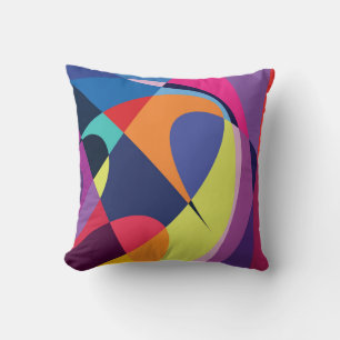 Colourful Abstract Fluid Style Background Cushion