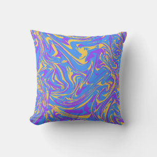 Colourful Abstract Fluid Style Background Cushion