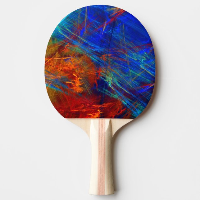Colourful Abstract Fractal Art Ping Pong Paddle (Front)