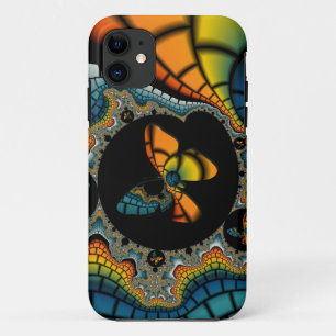 colourful abstract Fractal Butterfly Cacoon iPhone 11 Case