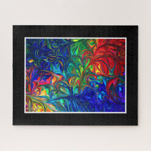 Colourful Abstract Fun Hard Difficult Colourful Jigsaw Puzzle