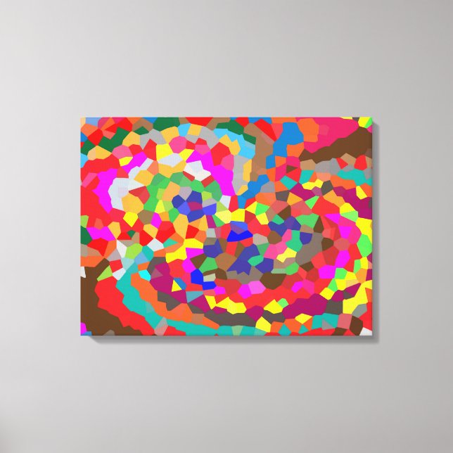 Colourful Abstract Geometric art Canvas Print (Front)