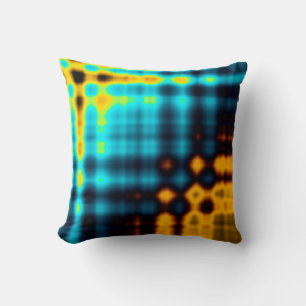 Colourful abstract geometric background with patte cushion