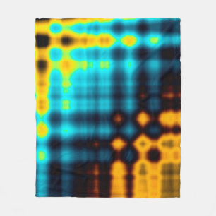 Colourful abstract geometric background with patte fleece blanket