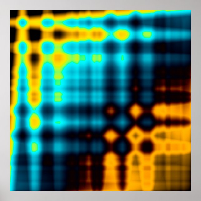 Colourful abstract geometric background with patte poster (Front)