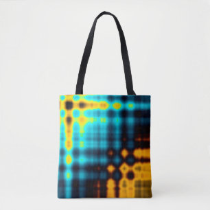 Colourful abstract geometric background with patte tote bag