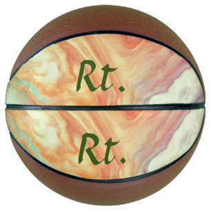 Colourful abstract geometric marble add name lette basketball