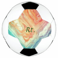 Colourful abstract geometric marble add name lette