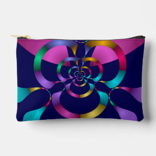Colourful Abstract Geometric Pattern Accessory Pouch