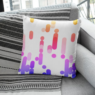 Colourful Abstract Geometric Pattern Cushion