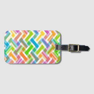 Colourful Abstract Geometric Pattern Luggage Tag