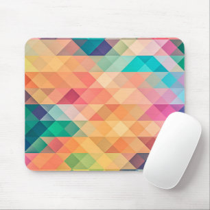 Colourful Abstract Geometric Pattern Mouse Mat