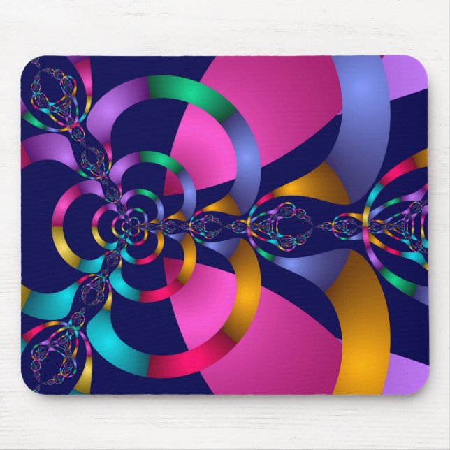 Colourful abstract geometric pattern mouse mat (Front)
