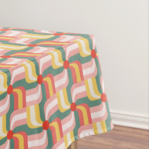 Colourful Abstract Geometric Pinwheels Tablecloth