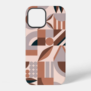 Colourful abstract geometric shape mosaic backgrou iPhone 12 case