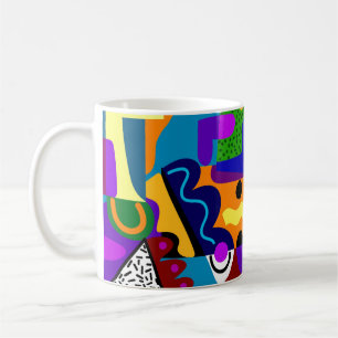 Colourful Abstract Geometric Shapes Background Coffee Mug