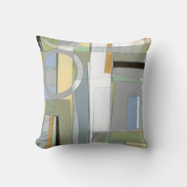 Colourful Abstract Geometric Shapes Cushion (Front)