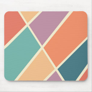 Colourful abstract geometric shapes design mouse mat