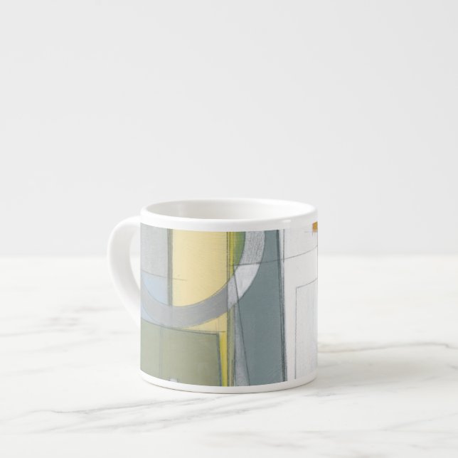 Colourful Abstract Geometric Shapes Espresso Cup (Front Left)