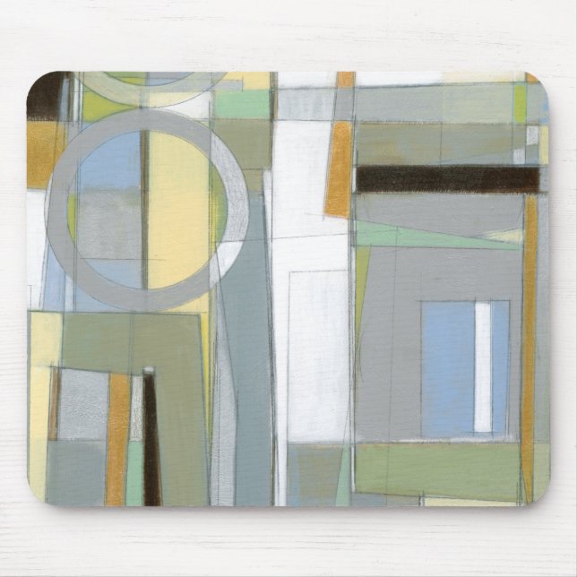 Colourful Abstract Geometric Shapes Mouse Mat (Front)