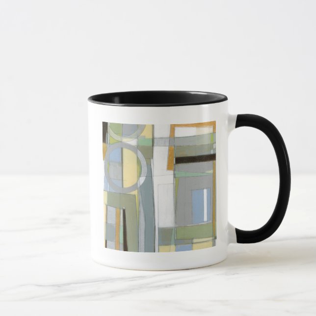 Colourful Abstract Geometric Shapes Mug (Right)