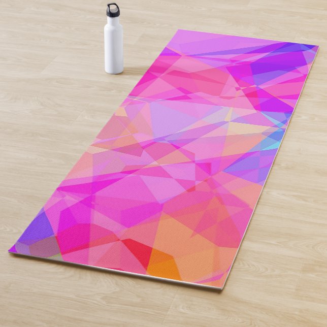 Colourful Abstract Geometric Shapes Prism Pattern Yoga Mat (In Situ)