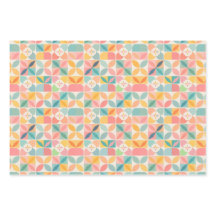 Colourful Abstract Geometric Wrapping Paper Set