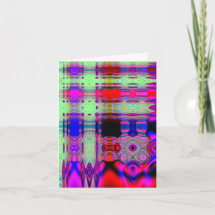 Colourful Abstract, German Birthday Card