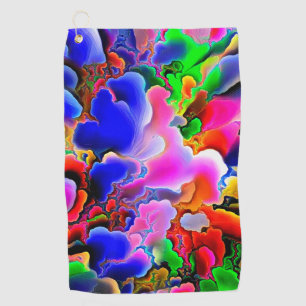 Colourful abstract golf towel
