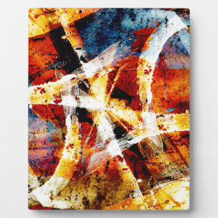 Colourful abstract graffiti plaque
