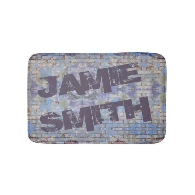 Colourful Abstract Graffiti Wall Street Art Bath Mat (Front)