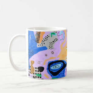 Colourful Abstract Grunge Doodle Background Coffee Mug